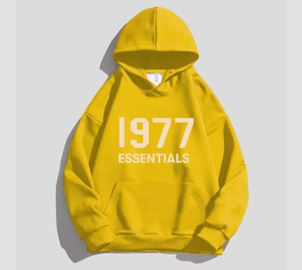 1977 Essentials Legacy Hoodie in Yellow With Gold Logo