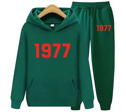 1977 Essentials Trendy Women’s Tracksuit Line Green