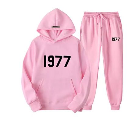 Oversized 1977 Essentials Tracksuit in Pink